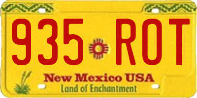 NM license plate 935ROT