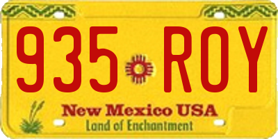 NM license plate 935ROY
