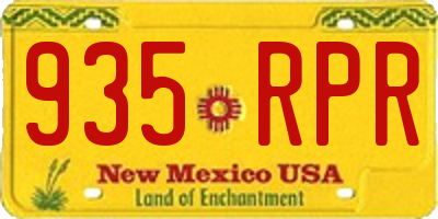 NM license plate 935RPR