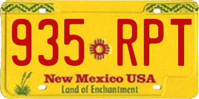 NM license plate 935RPT