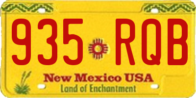 NM license plate 935RQB