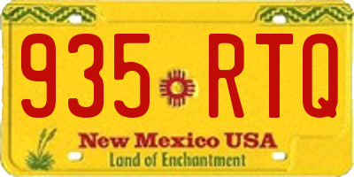 NM license plate 935RTQ