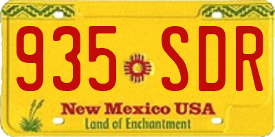 NM license plate 935SDR
