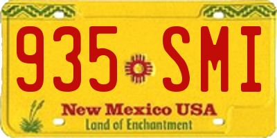 NM license plate 935SMI