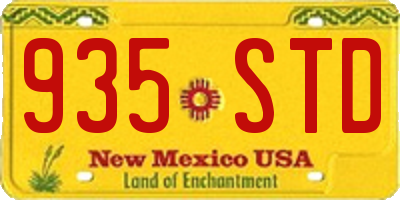 NM license plate 935STD