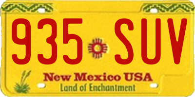 NM license plate 935SUV
