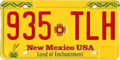 NM license plate 935TLH