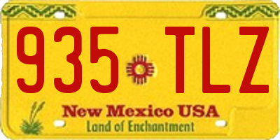 NM license plate 935TLZ