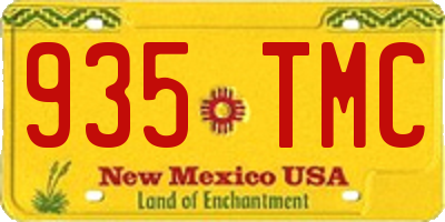 NM license plate 935TMC
