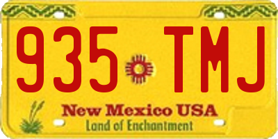 NM license plate 935TMJ
