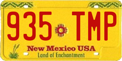 NM license plate 935TMP