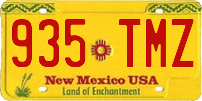 NM license plate 935TMZ