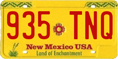 NM license plate 935TNQ