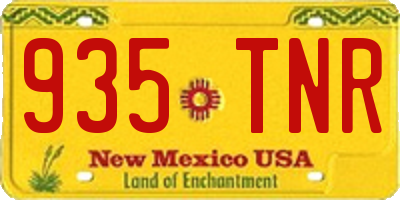 NM license plate 935TNR