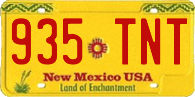 NM license plate 935TNT