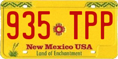 NM license plate 935TPP