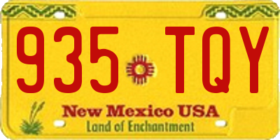 NM license plate 935TQY