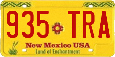 NM license plate 935TRA
