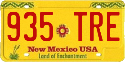 NM license plate 935TRE