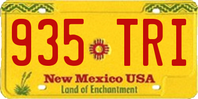 NM license plate 935TRI