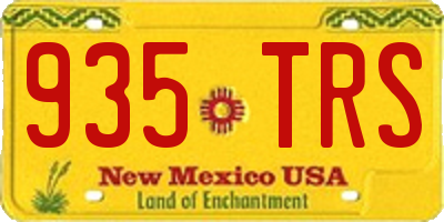 NM license plate 935TRS