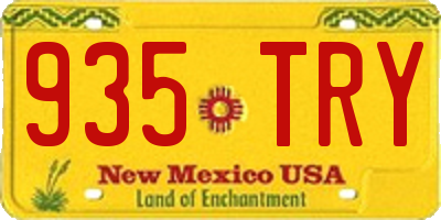 NM license plate 935TRY