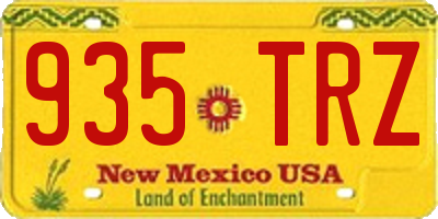 NM license plate 935TRZ