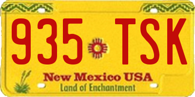 NM license plate 935TSK