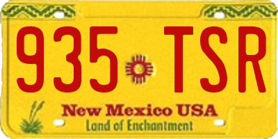 NM license plate 935TSR