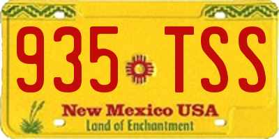 NM license plate 935TSS