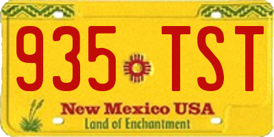 NM license plate 935TST