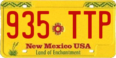 NM license plate 935TTP