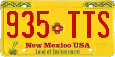 NM license plate 935TTS