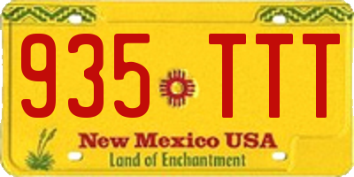 NM license plate 935TTT