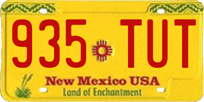 NM license plate 935TUT