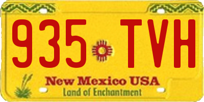 NM license plate 935TVH