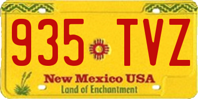 NM license plate 935TVZ
