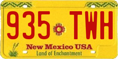 NM license plate 935TWH