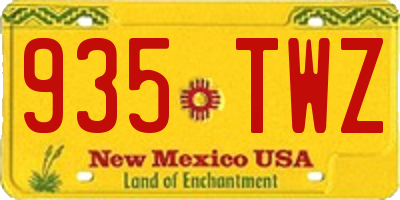 NM license plate 935TWZ