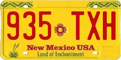 NM license plate 935TXH