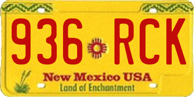 NM license plate 936RCK