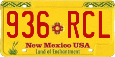 NM license plate 936RCL