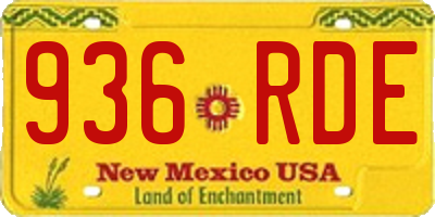NM license plate 936RDE