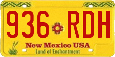 NM license plate 936RDH