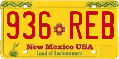 NM license plate 936REB