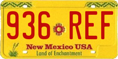 NM license plate 936REF