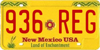 NM license plate 936REG
