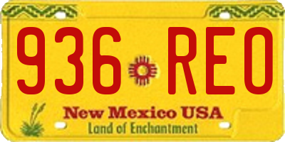NM license plate 936REO