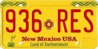 NM license plate 936RES