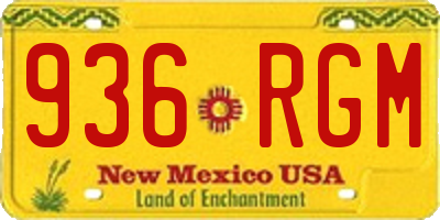 NM license plate 936RGM